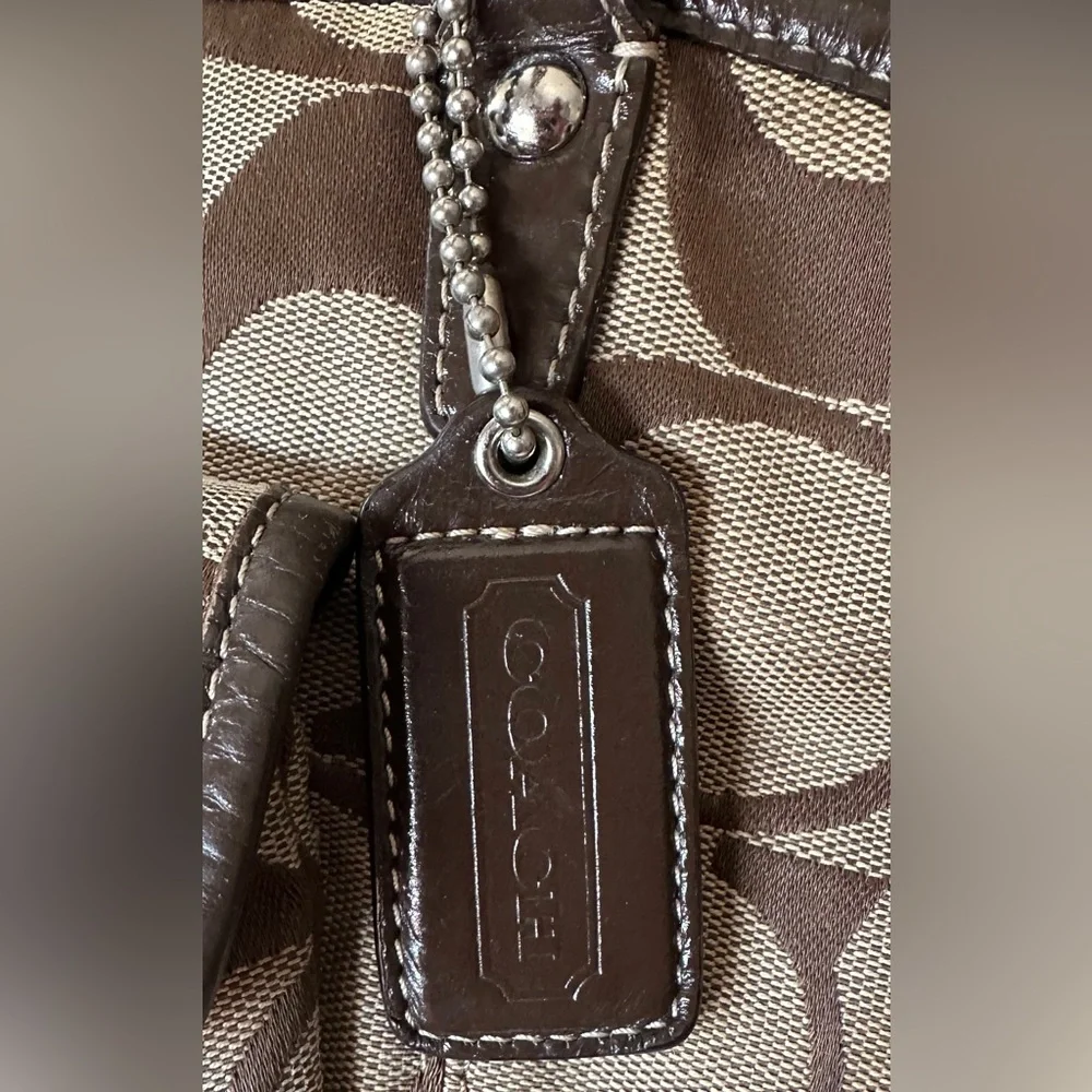 COACH Leah Signature Tote Bag - Khaki/Brown No. D1077-F14659
